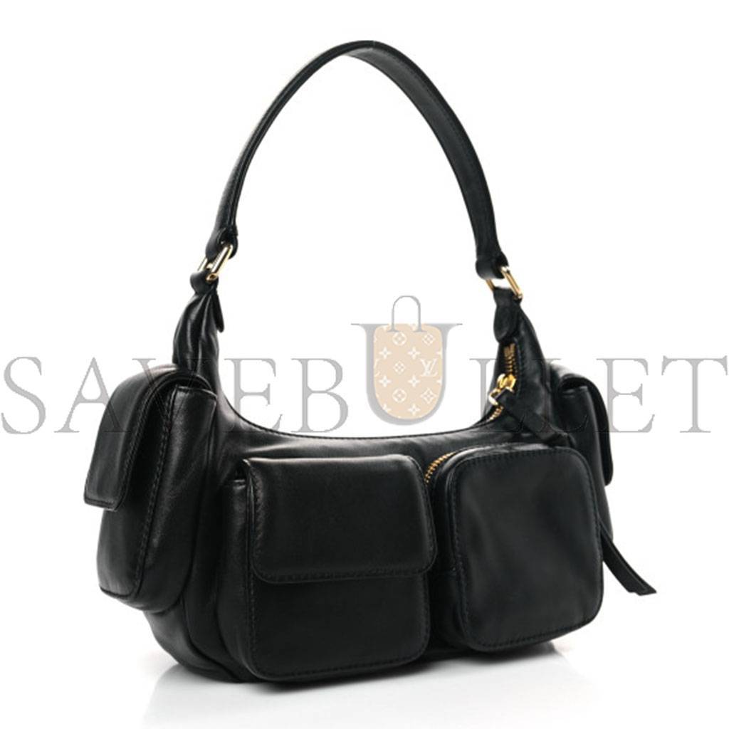 M1v M1v nappa multi pocket hobo black 5bc145 (22*13*6cm)